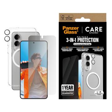 Samsung Galaxy S25 Edge PanzerGlass Care Flagship 3-in-1 Pacchetto Privacy - Trasparente