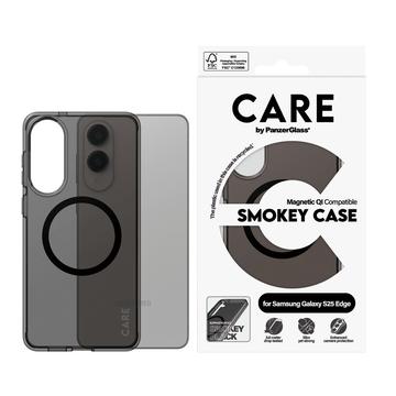 Custodia per Samsung Galaxy S25 Edge PanzerGlass Care Smokey Urban Combat - Compatibile con MagSafe - Nero trasparente