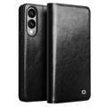 Custodia in pelle a portafoglio Samsung Galaxy S25 Edge Qialino Classic - nera