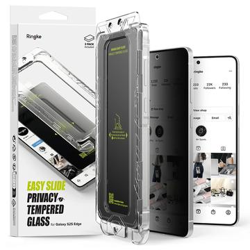 Protezione dello schermo in vetro temperato Samsung Galaxy S25 Edge Ringke Easy Slide Privacy - 2 pz.