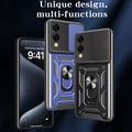 Custodia ibrida con anello rotante e protezione per fotocamera per Samsung Galaxy S25 Edge - Nera