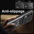 Custodia ibrida con anello rotante e protezione per fotocamera per Samsung Galaxy S25 Edge - Nera