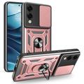 Custodia ibrida con anello rotante e protezione per fotocamera per Samsung Galaxy S25 Edge