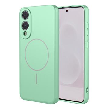 Custodia in silicone per Samsung Galaxy S25 Edge - Compatibile con MagSafe - Verde Matcha