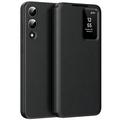 Custodia Samsung Galaxy S25 Edge Smart Clear View con slot per schede - Nero