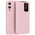 Custodia Samsung Galaxy S25 Edge Smart Clear View con slot per schede - Rosa