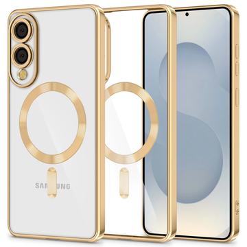 Custodia MagFlex per Samsung Galaxy S25 Edge Tech-Protect - Compatibile con MagSafe - Trasparente / Color Oro