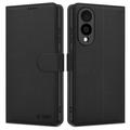 Custodia a portafoglio con magnete e supporto Tech-Protect per Samsung Galaxy S25 Edge - Nera