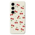 Custodia in TPU con motivo ciliegia per Samsung Galaxy S25 FE - Beige