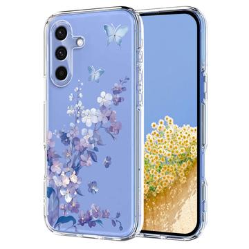 Custodia in TPU con motivo floreale per Samsung Galaxy S25 FE - Glicine