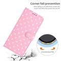 Custodia a portafoglio per Samsung Galaxy S25 FE con motivo a pois - Rosa