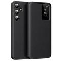 Custodia Samsung Galaxy S25 FE Smart Clear View con slot per schede - Nero