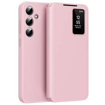 Custodia Samsung Galaxy S25 FE Smart Clear View con slot per schede - Rosa
