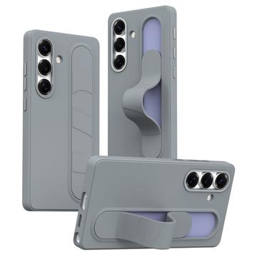 Custodia ibrida Smart Samsung Galaxy S25 FE con impugnatura in piedi - Grigio scuro
