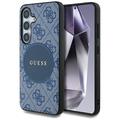 Custodia Samsung Galaxy S25 Guess 4G Round Patch Classic Logo - Compatibile con MagSafe - Blu