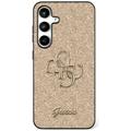 Custodia Guess Fixed Glitter 4G Metal Logo per Samsung Galaxy S25