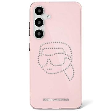 Custodia Samsung Galaxy S25 Karl Lagerfeld Rhinestones Karl Head Logo - Rosa