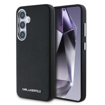 Custodia Samsung Galaxy S25 Karl Lagerfeld Saffiano Metal Logo - Nero