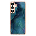 Custodia in TPU elettrolitico per Samsung Galaxy S25 con motivo marmorizzato IMD - verde