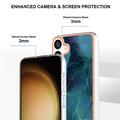 Custodia in TPU elettrolitico per Samsung Galaxy S25 con motivo marmorizzato IMD - verde
