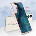 Custodia in TPU elettrolitico per Samsung Galaxy S25 con motivo marmorizzato IMD - verde