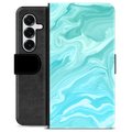 Samsung Galaxy S25+ Custodia Portafoglio - Marmo Blu