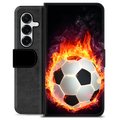 Samsung Galaxy S25+ Custodia Portafoglio - Fiamma di Calcio
