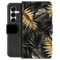 Samsung Galaxy S25+ Custodia Portafoglio - Foglie Dorate