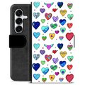 Samsung Galaxy S25+ Custodia Portafoglio - Cuori