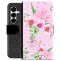 Samsung Galaxy S25+ Custodia Portafoglio - Fiori ad Acquerello