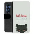 Samsung Galaxy S25 Custodia Portafoglio - Gatto Arrabbiato