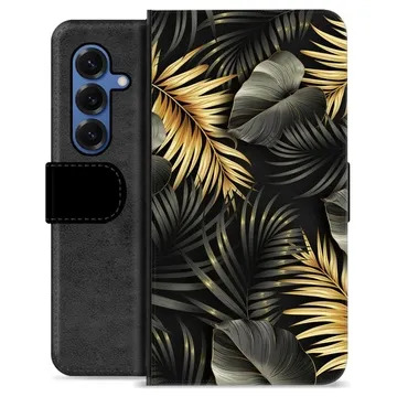 Samsung Galaxy S25 Custodia Portafoglio - Foglie Dorate