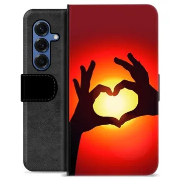 Samsung Galaxy S25 Custodia Portafoglio - Siluetta del Cuore