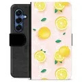 Samsung Galaxy S25 Custodia Portafoglio - Motivo Limone