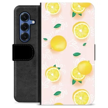 Samsung Galaxy S25 Custodia Portafoglio - Motivo Limone