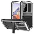 Samsung Galaxy S25 R-Just Custodia Premium con Kickstand e protezione dello schermo in vetro temperato - Argento