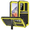 Samsung Galaxy S25 R-Just Custodia Premium con Kickstand e protezione dello schermo in vetro temperato - Giallo