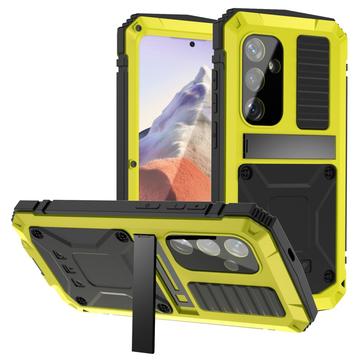 Samsung Galaxy S25 R-Just Custodia Premium con Kickstand e protezione dello schermo in vetro temperato - Giallo