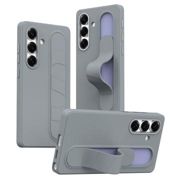 Custodia ibrida Smart Samsung Galaxy S25/S24 con impugnatura in piedi - Grigio scuro