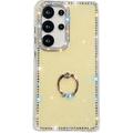 Custodia ibrida Samsung Galaxy S25 Ultra CrystalGlow con supporto per anello - Gialla