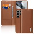 Custodia in Pelle a Portafoglio Samsung Galaxy S25 Ultra Dux Ducis Hivo - Marrone