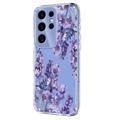 Custodia in TPU con motivo floreale per Samsung Galaxy S25 Ultra - Glicine