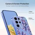 Custodia in TPU con motivo floreale per Samsung Galaxy S25 Ultra - Glicine
