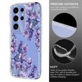 Custodia in TPU con motivo floreale per Samsung Galaxy S25 Ultra - Glicine