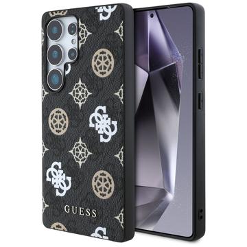 Custodia MagSafe Samsung Galaxy S25 Ultra Guess 4G Printed Colored Peony Pattern - Nera