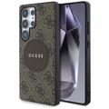 Custodia Samsung Galaxy S25 Ultra Guess 4G Round Patch Classic Logo - Compatibile con MagSafe - Marrone