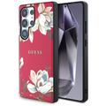 Custodia Samsung Galaxy S25 Ultra Guess Grained Printed Flower Pattern - Compatibile con MagSafe - Fucsia