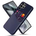 Custodia KSQ con Slot per Schede per Samsung Galaxy S25 Ultra - Blu
