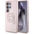 Custodia Samsung Galaxy S25 Ultra Karl Lagerfeld Rhinestones Karl Head Logo - Rosa