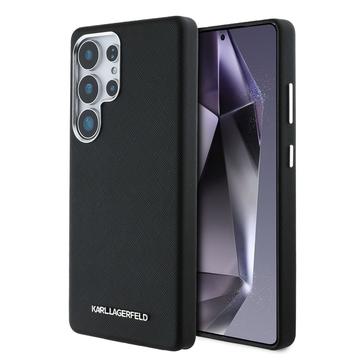 Custodia Samsung Galaxy S25 Ultra Karl Lagerfeld Saffiano Metal Logo - Nera